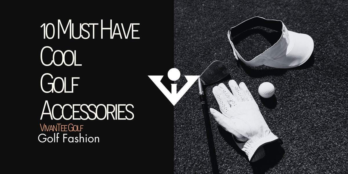 Various cool golf accessories laid next to each other in black and white in our signature blog banner.