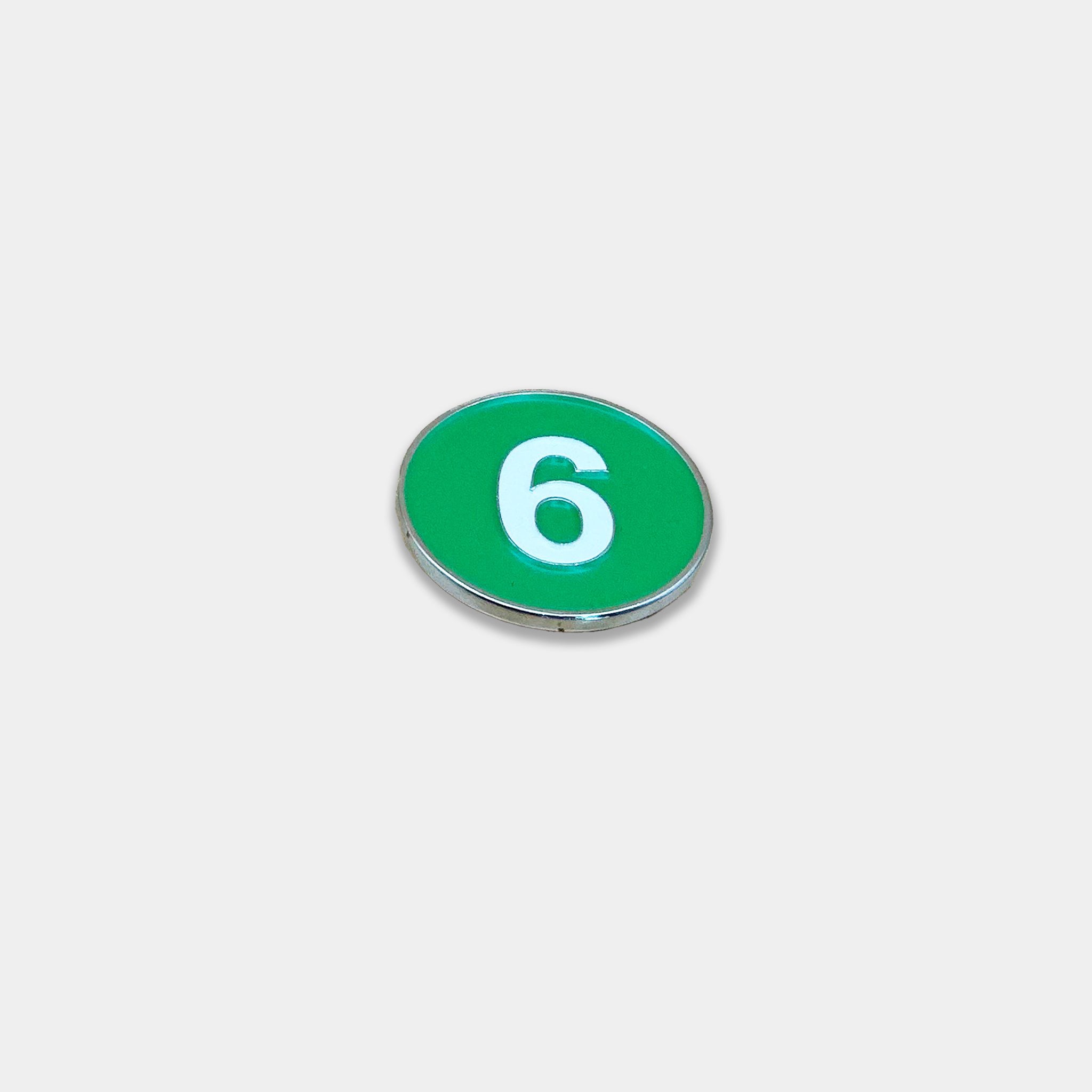6Train Logo Golf Ball Marker Front Angle
