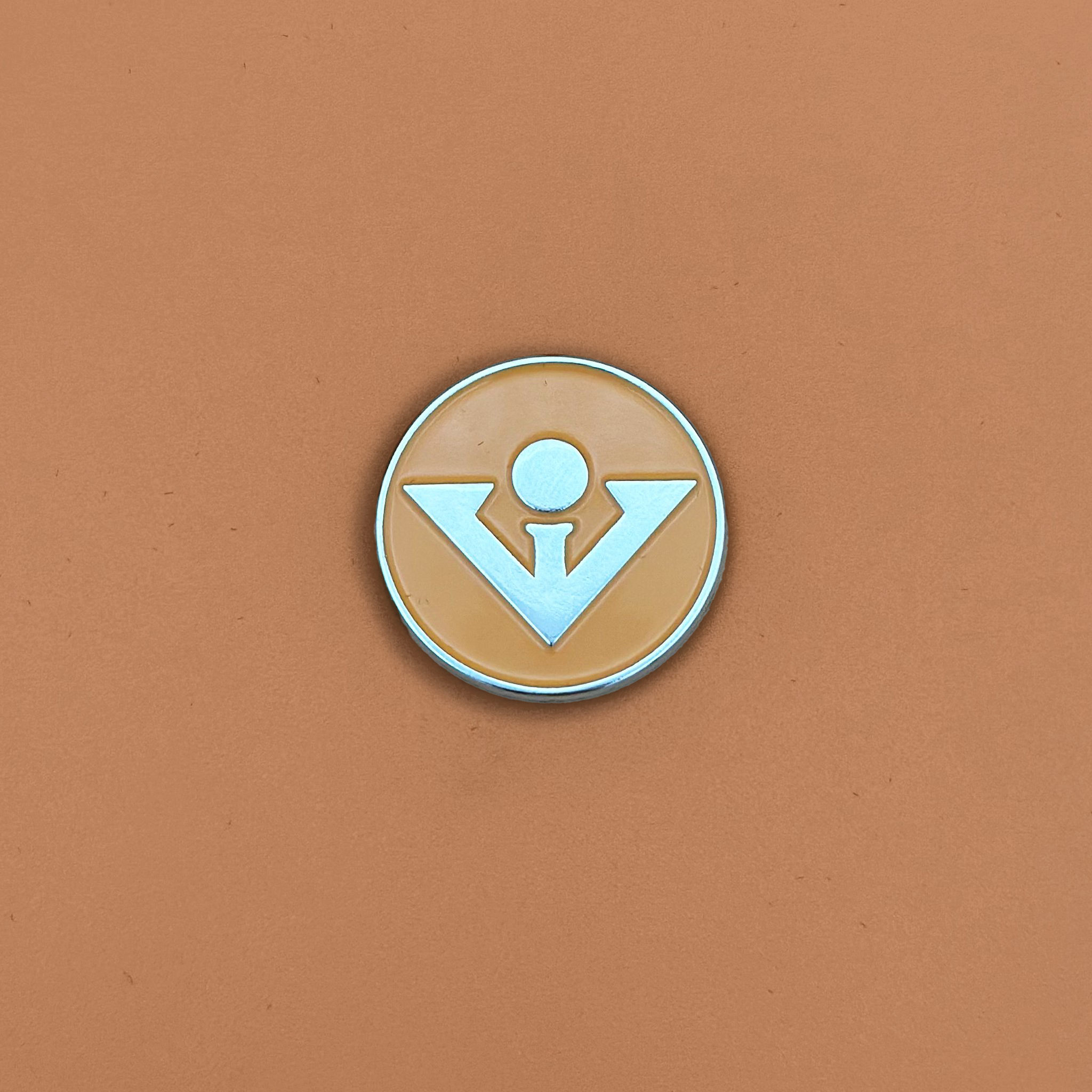 Apricot Crush and Silver Magnetic Golf Ball Marker