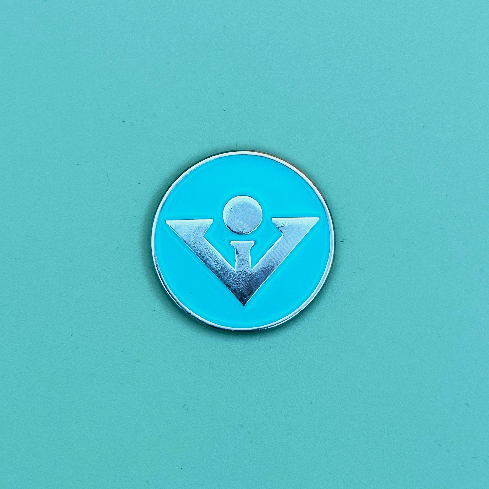 Tiffany Co Golf Ball Marker, TIffany Blue and Silver.