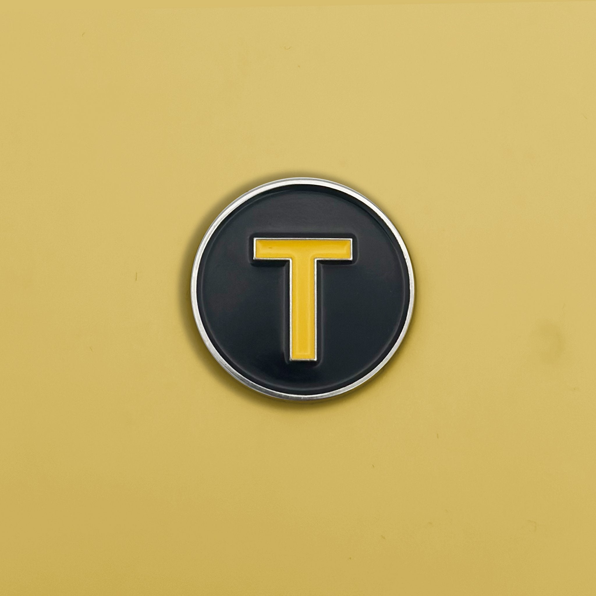 Front view of Taxi Cab Magnetic Golf Ball Marker