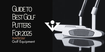 Two golf putters back to back in black and white in VivanTee's signature blog banner with title 