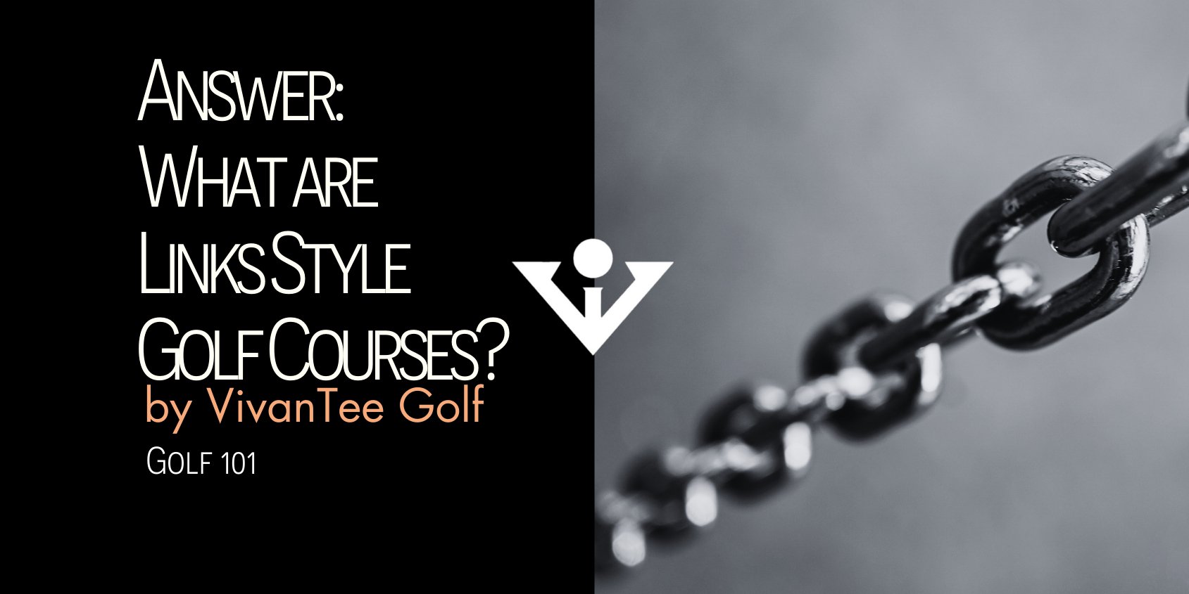 An image of a chain link fence in monochrome in VivanTee Golf's signature blog banner style for our blog on what are links style golf courses?