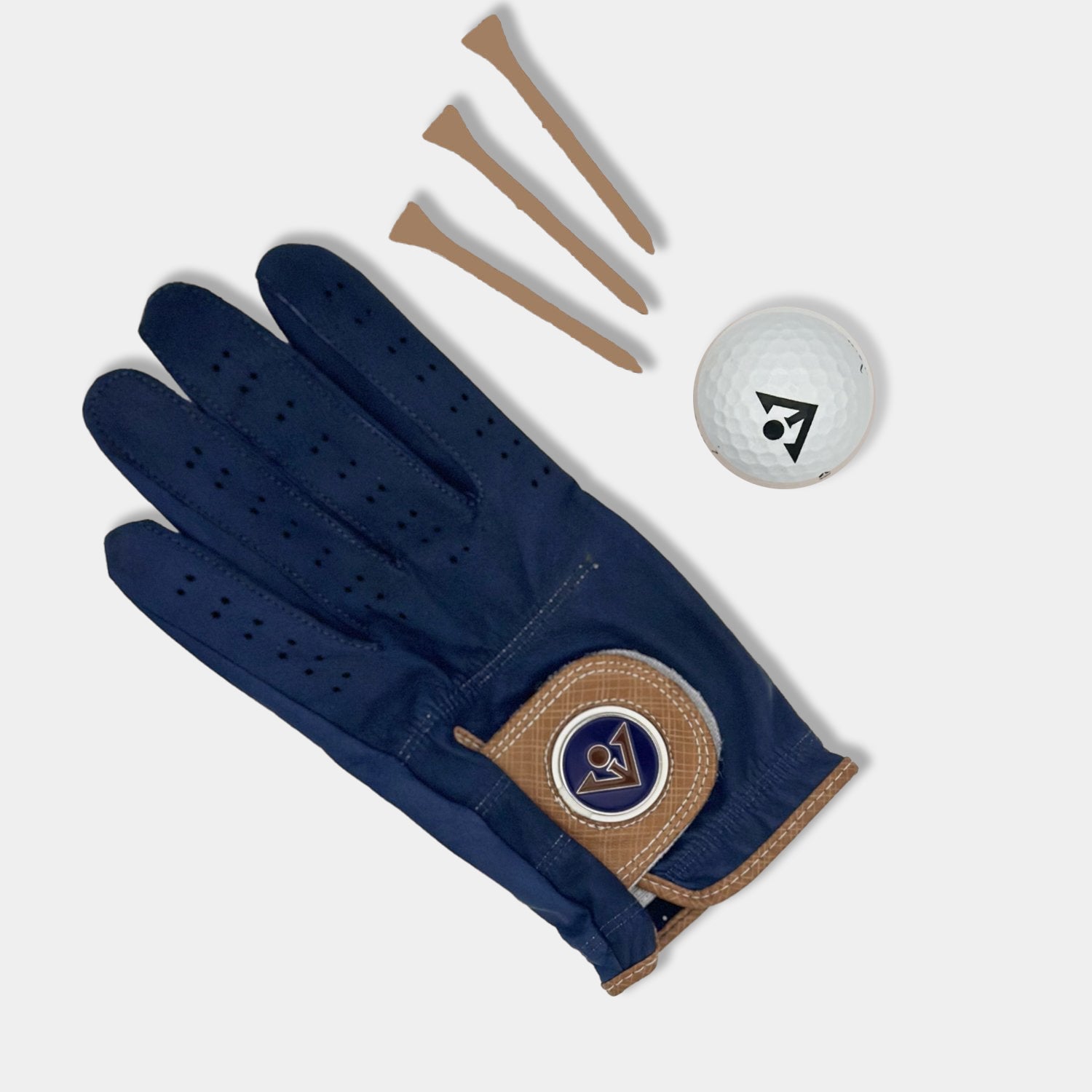 Midnight blue golf glove for women.