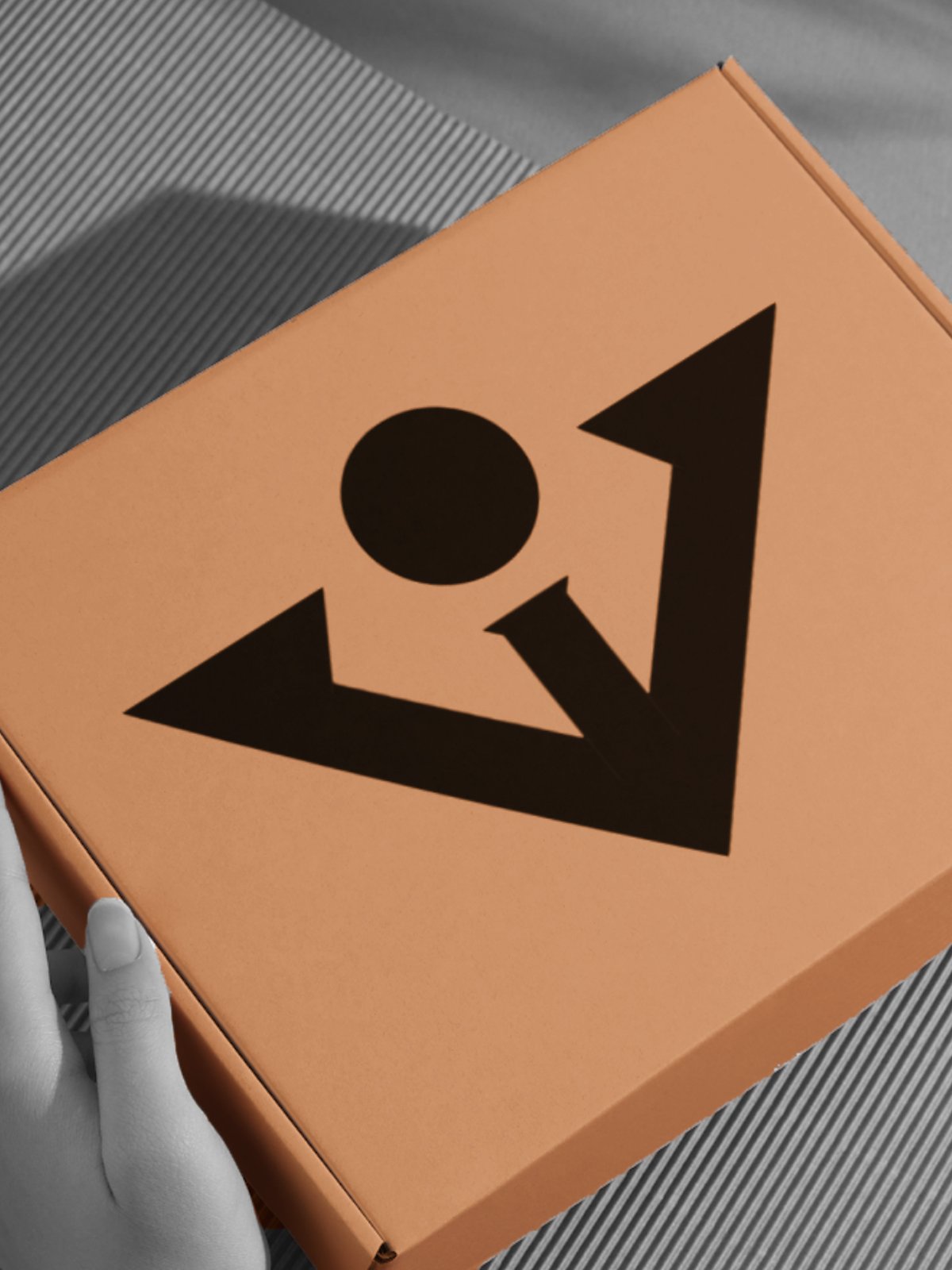 Orange package with VivanTee golf logo on the box.
