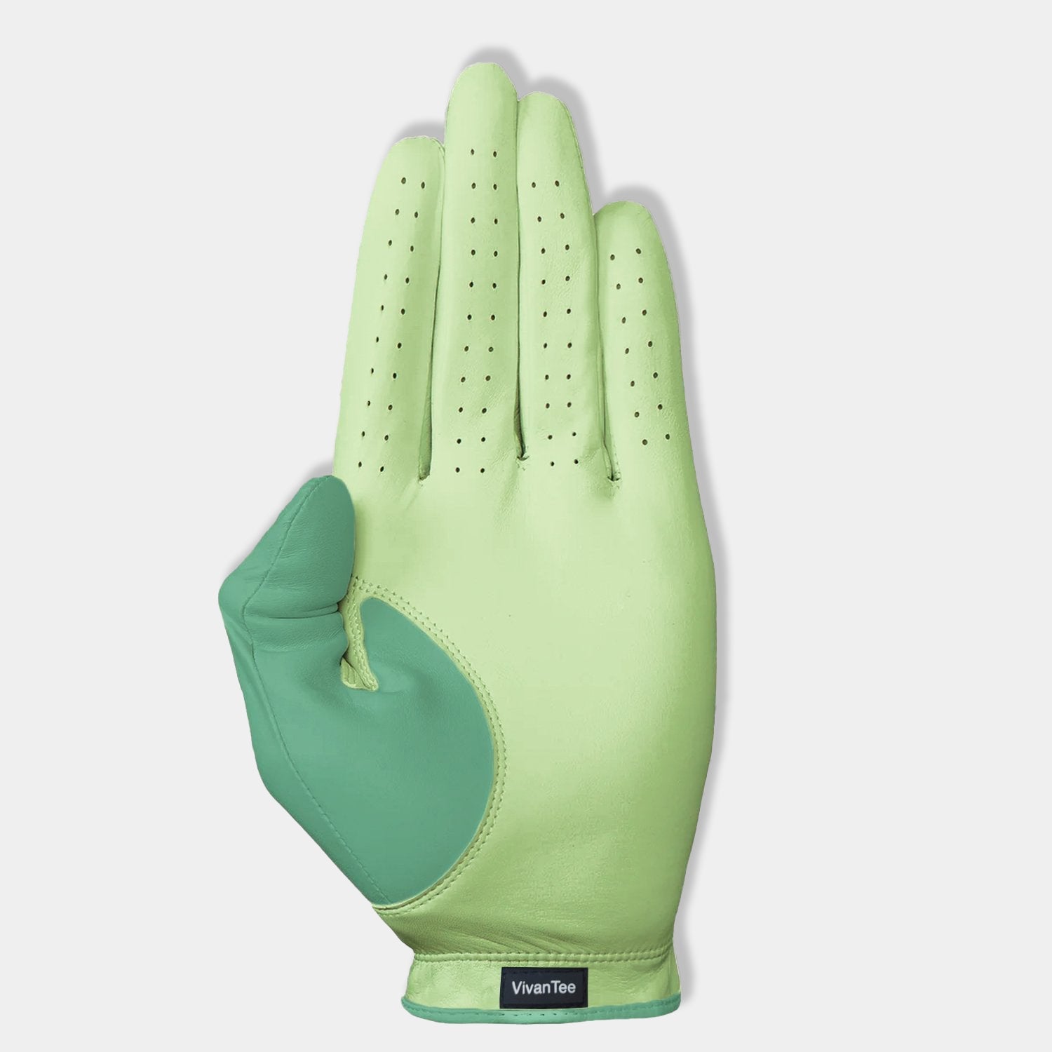 Bottom of women's Seaport Serenity green golf glove.