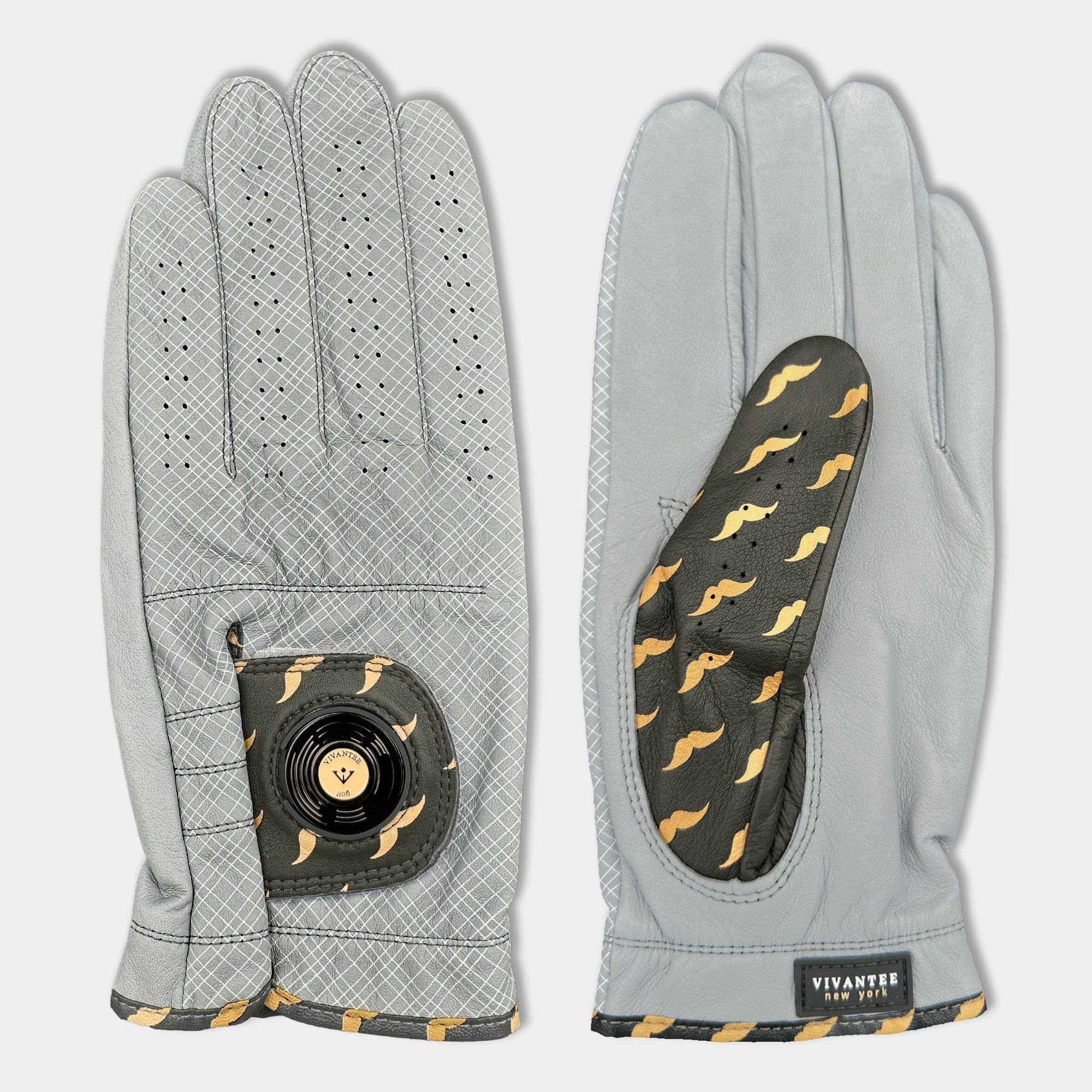 Wooly-Burg | Men's Mustache Patterned Golf Glove