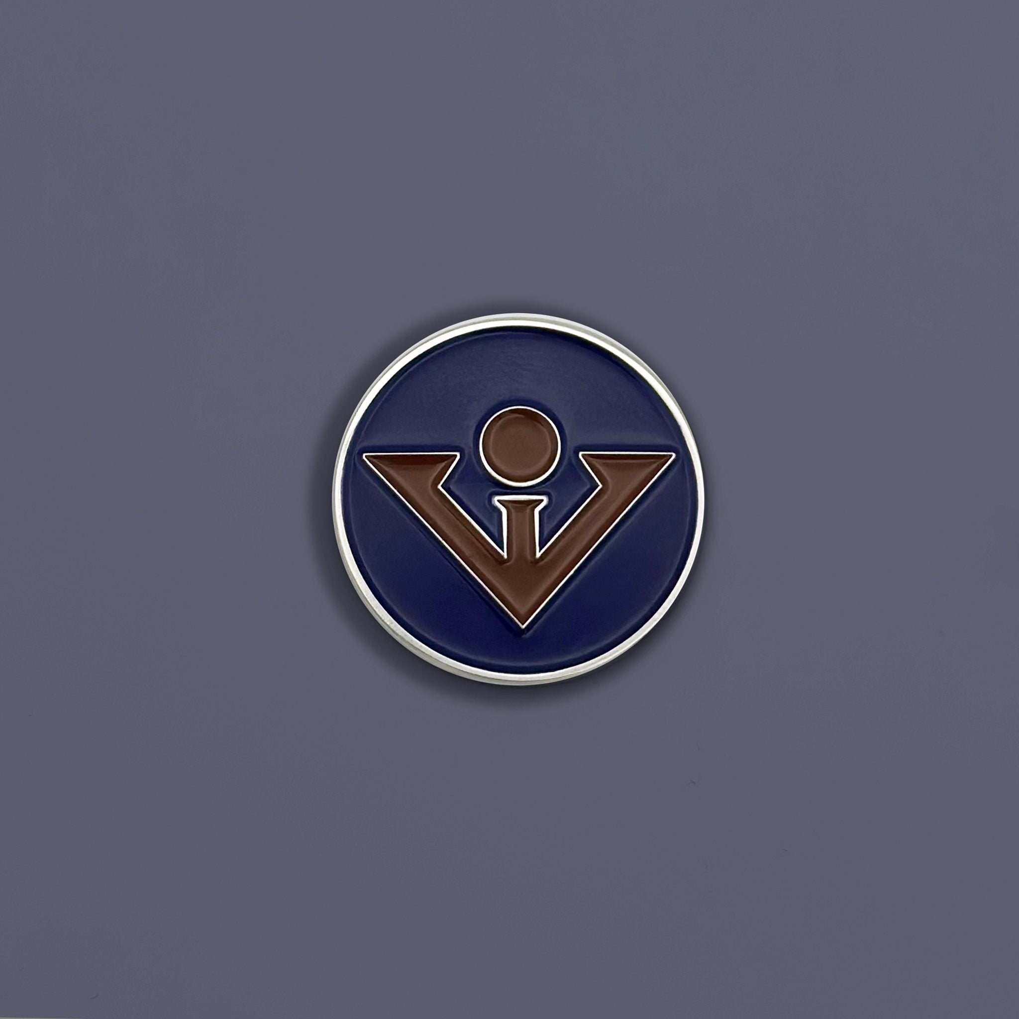 Blue and Brown Magnetic Golf Ball Marker